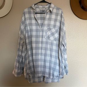 OLD NAVY Women’s Plaid Button Down Flannel Shirt - THE BOYFRIEND SHIRT